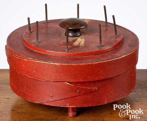PAINTED SHAKER BENTWOOD SPOOL SEWING 30f9f8