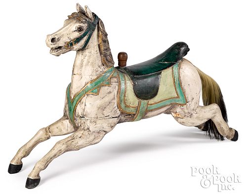 CARVED AND PAINTED CAROUSEL HORSE,