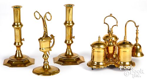 GROUP OF ENGLISH BRASS, 18TH/19TH