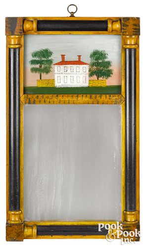 PAINTED MIRROR, CA. 1830Painted