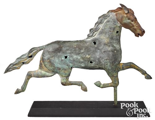 BOSTON SWELL BODY COPPER RUNNING HORSE