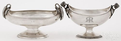 TWO ENGLISH STERLING SILVER FOOTED 30faad