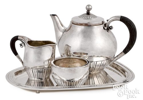 GEORG JENSEN FOUR PIECE STERLING 30fac2