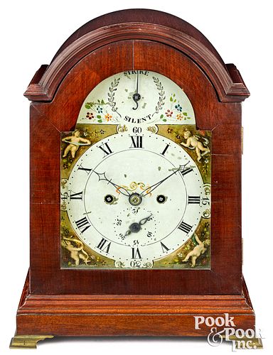 GEORGE III MAHOGANY BRACKET CLOCK  30fae3