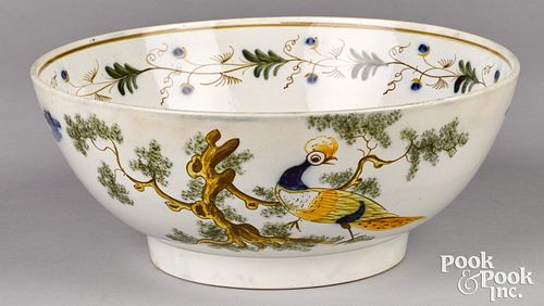 LEEDS PEARLWARE CENTER BOWL, CA. 1800Leeds