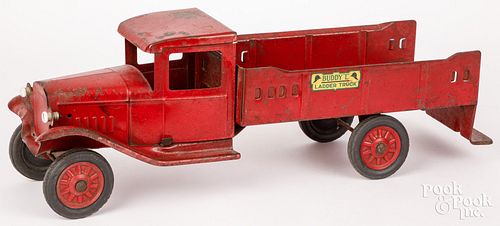 BUDDY L PRESSED STEEL LADDER TRUCKBuddy