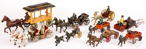 LARGE GROUP OF CAST IRON HORSE