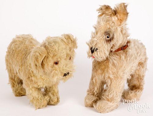 TWO VINTAGE MOHAIR PLUSH DOGSTwo 30d46a