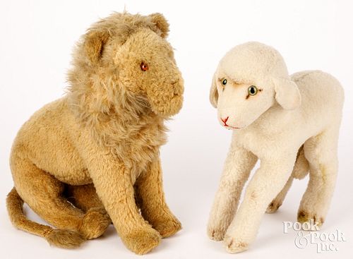 TWO WOOL PLUSH ANIMALSTwo wool