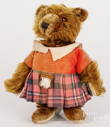 MOHAIR DRESSED TEDDY BEARMohair 30d4b5