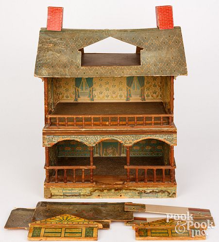 PAPER LITHOGRAPH OVER WOOD DOLLHOUSEPaper