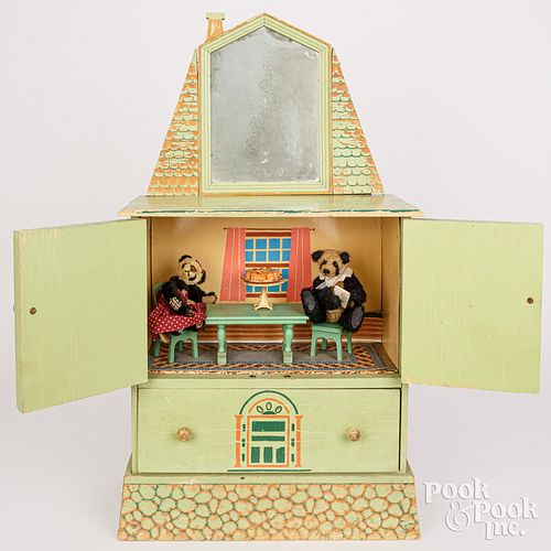 STENCILED DOLLHOUSE CUPBOARD ROOM 30d4de