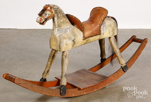 PAINTED HOBBY HORSE LATE 19TH 30d53e