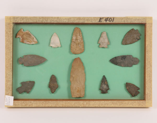 Frame of 12 Artifacts from Weirton  4e220