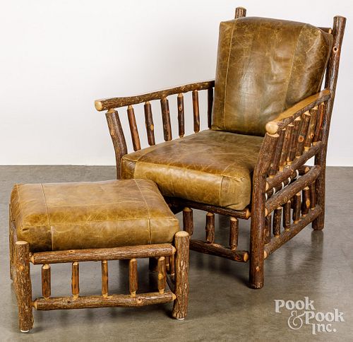 ADIRONDACK STYLE CHAIR AND OTTOMANAdirondack