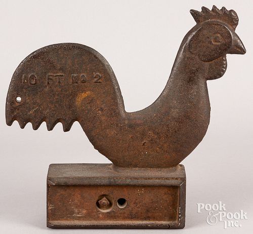 CAST IRON ROOSTER WINDMILL WEIGHT,