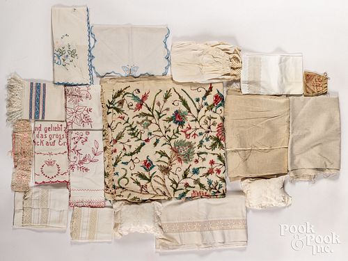 TEXTILES INCLUDING AN INDIAN CREWELWORK 30d573