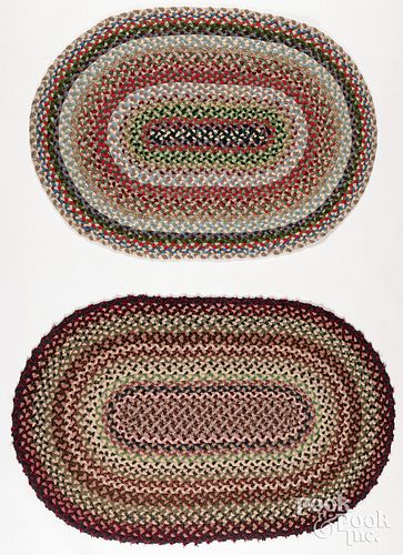 TWO BRAIDED RUGSTwo braided rugs,