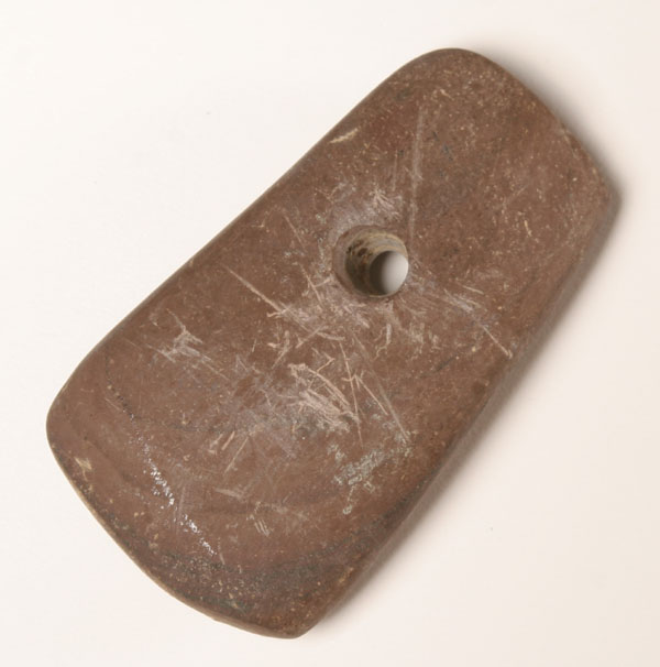 Banded slate pendant from IN, thick.