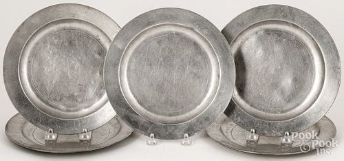 FIVE SCOTTISH PEWTER PLATES CA  30d5ee