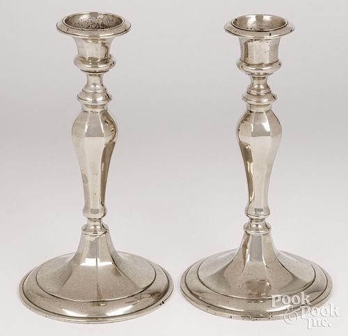 PAIR OF PAKTONG CANDLESTICKS LATE 30d63c