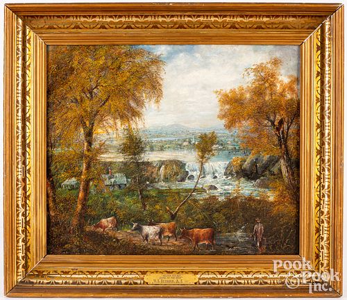 OIL ON CANVAS LANDSCAPEOil on canvas 30d677