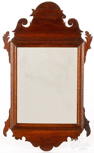 SMALL CHIPPENDALE MAHOGANY MIRROR  30d686