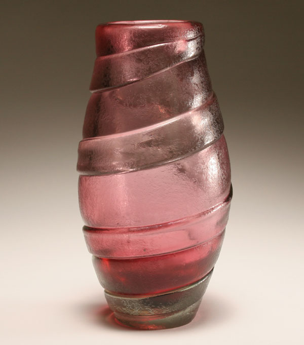 Venini Murano art glass Corroso vase