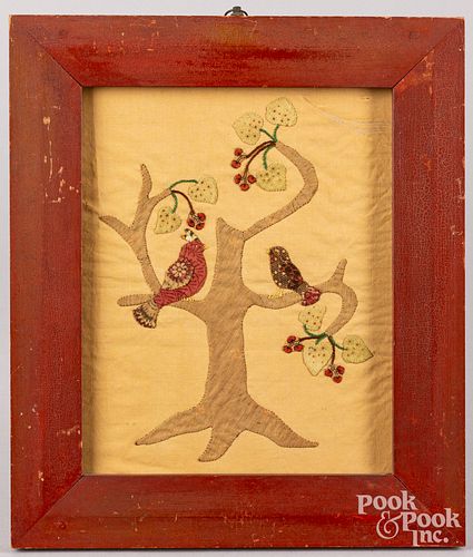 FABRIC BIRD TREE 20TH C Fabric 30d6bf