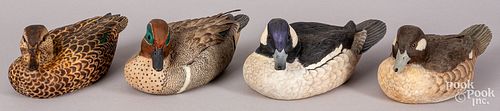 TWO PAIRS CARVED AND PAINTED DUCK 30d6c8