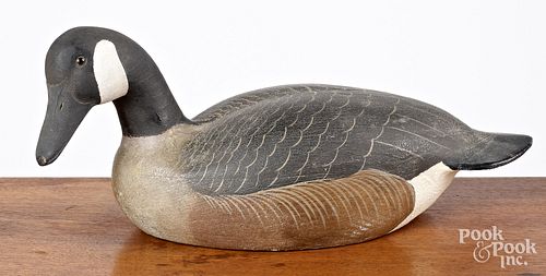 CARVED AND PAINTED CANADA GOOSE DECOYDiminutive
