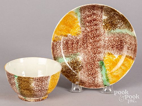 AN UNUSUAL RAINBOW SPATTER CUP 30d6e2