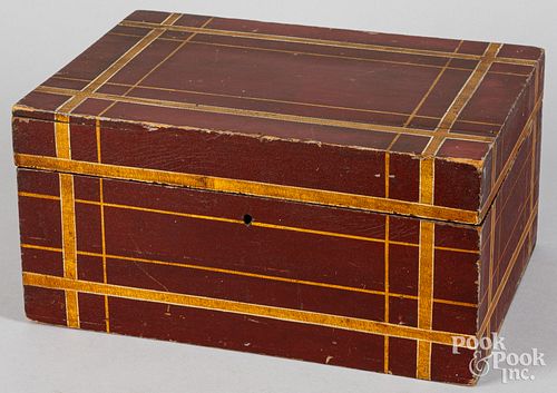 PAINTED DRESSER BOX, 19TH C.Painted