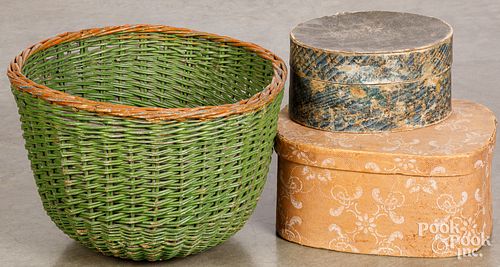PAINTED BASKET TWO WALLPAPER BOXESPainted 30d700