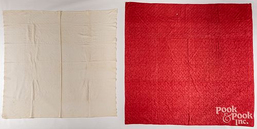 TWO QUILTS, 19TH C.Two quilts,
