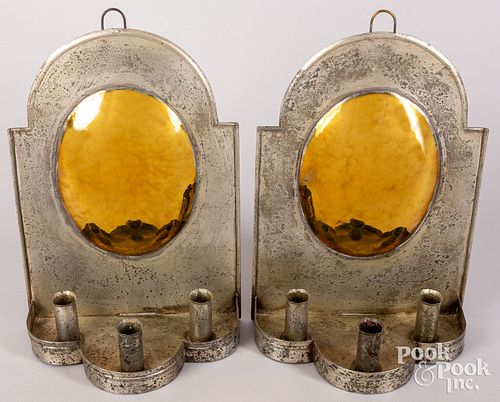 PAIR OF CONTEMPORARY TIN AND BRASS 30d730