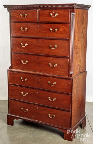 ENGLISH MAHOGANY CHEST ON CHEST  30d770