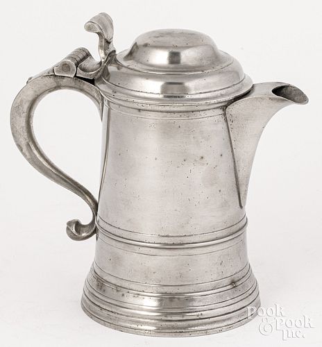 NEW YORK PEWTER QUART FLAGON CA  30d78b