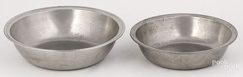 TWO PHILADELPHIA PEWTER BASINSTwo 30d792