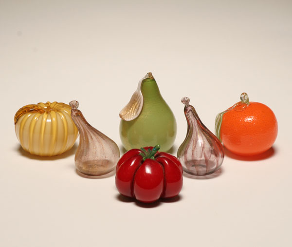 Six pieces of Murano art glass 4e25c