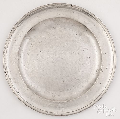 HARTFORD CONNECTICUT PEWTER CHARGER  30d7a2