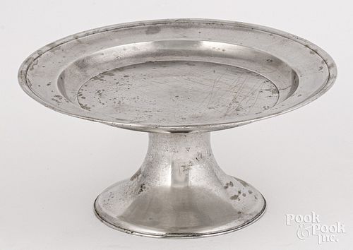 NEW YORK PEWTER TAZZA, CA. 1840New