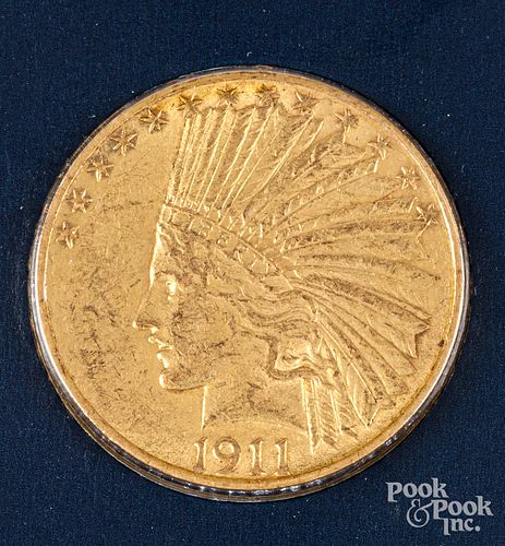 1911 INDIAN HEAD TEN DOLLAR GOLD