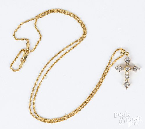14K GOLD NECKLACE WITH DIAMOND 30d82e