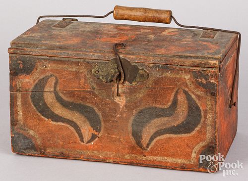 CONTINENTAL PAINTED VALUABLES BOX  30d853