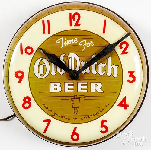 OLD DUTCH BEER LIGHT UP ADVERTISING 30d874