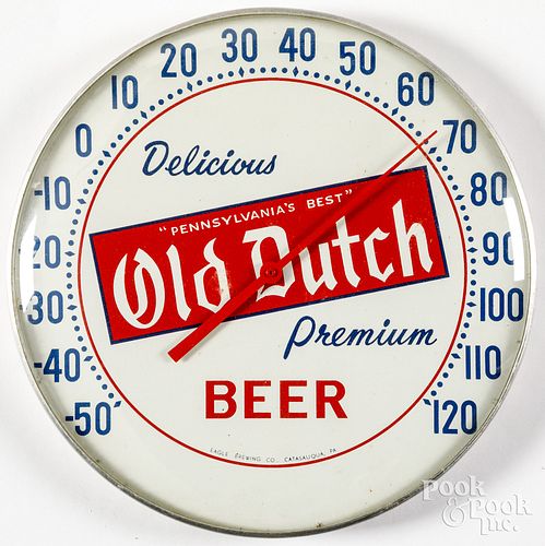 OLD DUTCH BEER ADVERTISING THERMOMETEROld