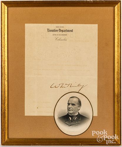 WILLIAM MCKINLEY SIGNED LETTER AS GOVERNOR