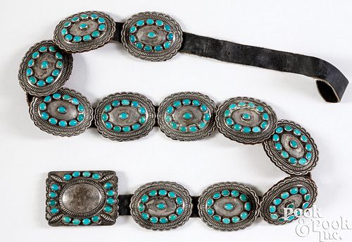 ZUNI INDIAN SILVER AND TURQUOISE