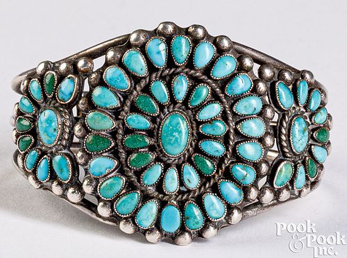 ZUNI INDIAN SILVER AND TURQUOISE 30d927